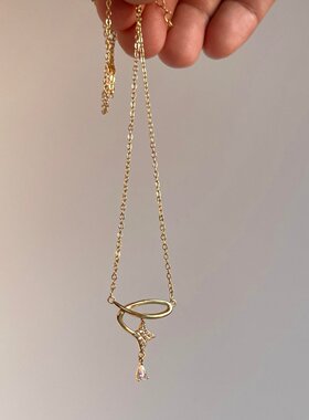 清冷感芒星项链女轻奢小众高级感