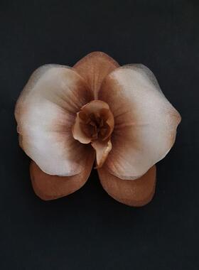 真丝烫花蝴蝶兰小众手工花
