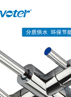 美式鹅颈净水器水龙头双出水