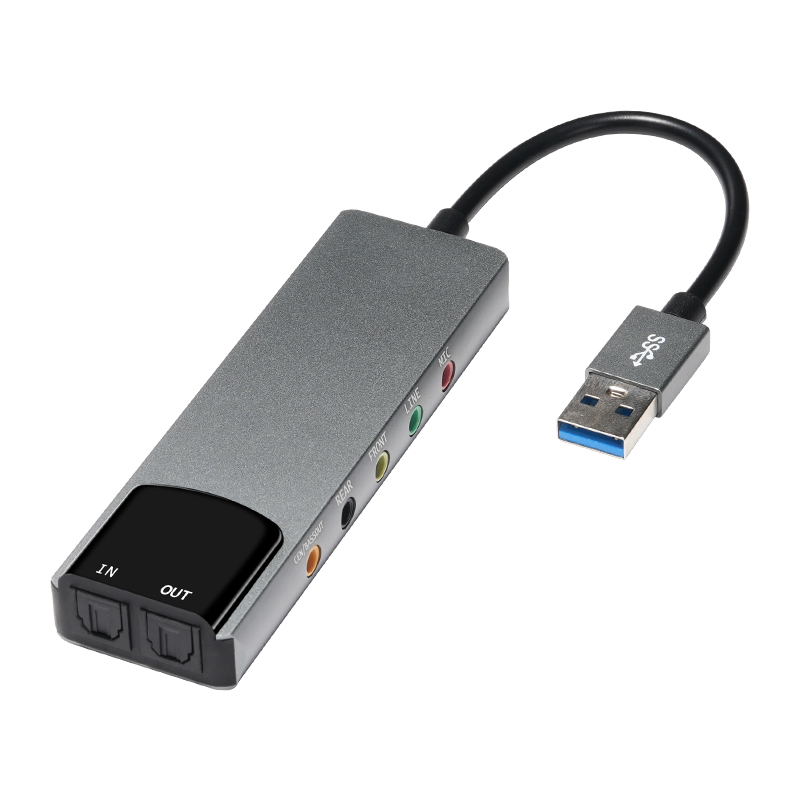 电脑USB5.1声卡 外置独立光纤 功放5.1音箱 环绕家庭影院用声卡 - 图3