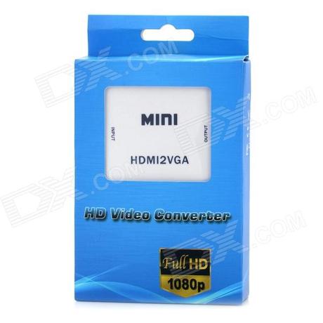 HDMI转VGA HDMI TO VGA HDMI2VGA 1080P+3.5音频转换器-图2