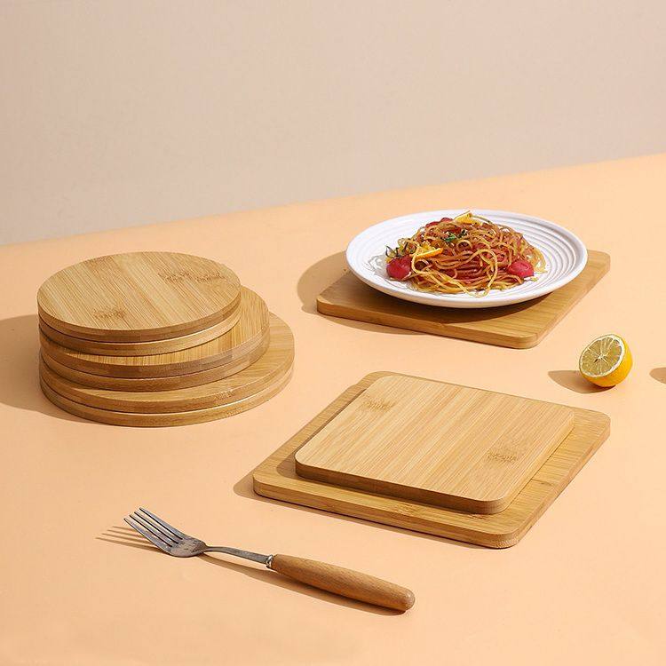 隔热垫家用餐垫楠竹加厚防烫耐高温菜盘砂锅厨房杯碗盘垫子餐桌垫 - 图1