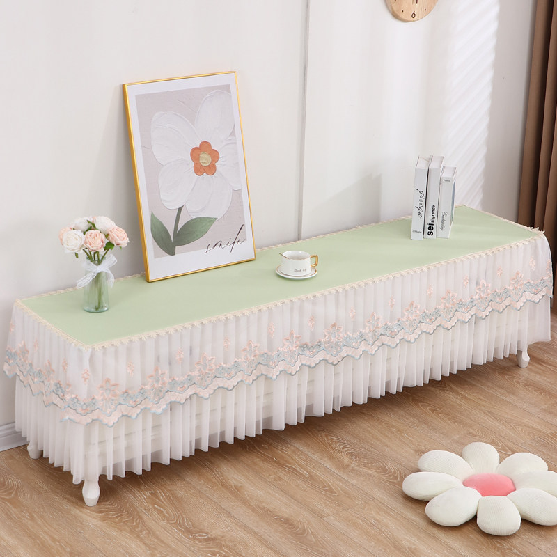 奶油风防水防油超长条电视柜桌布全包防尘罩套轻奢高级感遮丑盖巾,淘宝优惠券,粉丝福利购,淘宝优惠卷