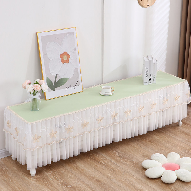 奶油风防水防油超长条电视柜桌布全包防尘罩套轻奢高级感遮丑盖巾,淘宝优惠券,粉丝福利购,淘宝优惠卷