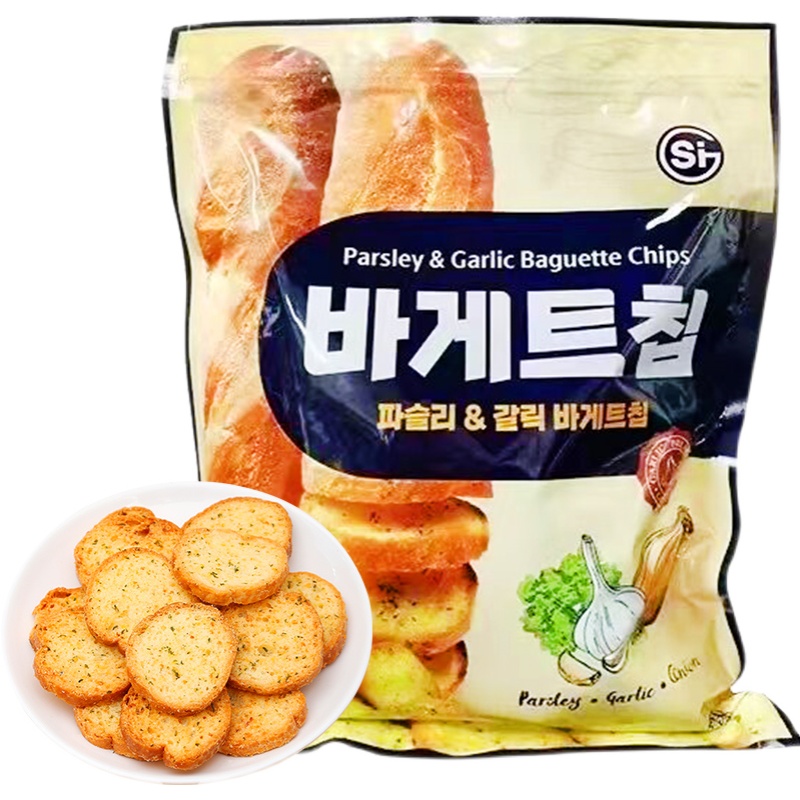 韩国进口SI法式蒜香面包干奶油蒜蓉面包片法式风味早餐饼干零食