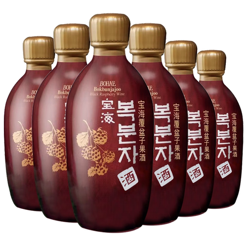 韩国进口宝海覆盆子果酒女士酒果味配制酒14度玻璃瓶装375ml*6瓶 - 图1