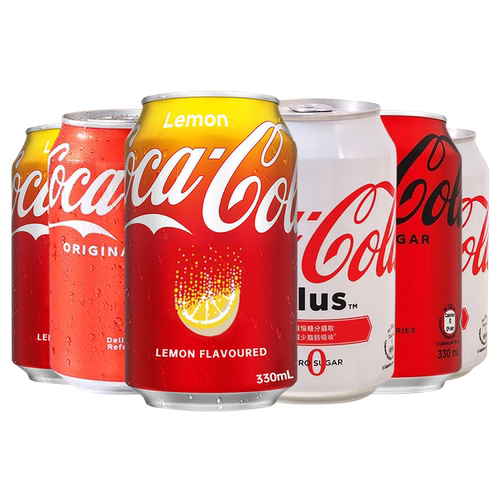 港版柠檬可乐中国香港可口可乐零度汽水进口网红碳酸饮料330ml-图1