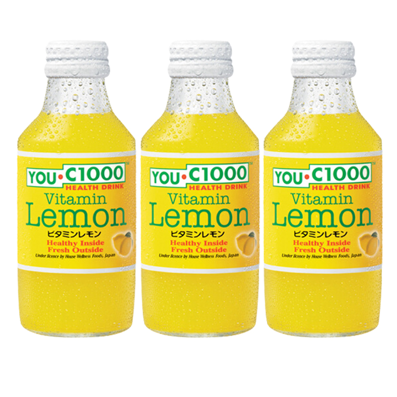 印尼进口优吸YOU C1000柠檬味碳酸饮料网红汽水玻璃瓶140ml*6 - 图3