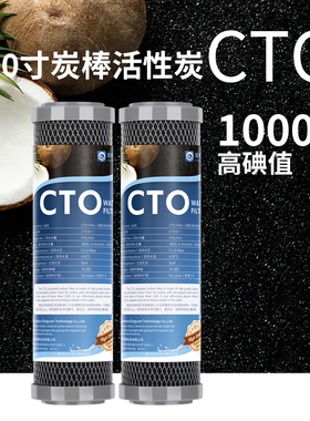 家用椰壳前置烧结炭棒10寸通用型