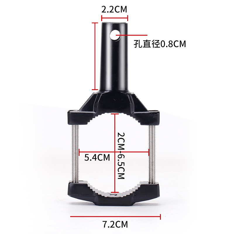摩托车地平线led大灯射灯支架电瓶电动车灯扩展杆前挡泥板灯管夹