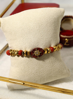 红色手链钛钢小众设计