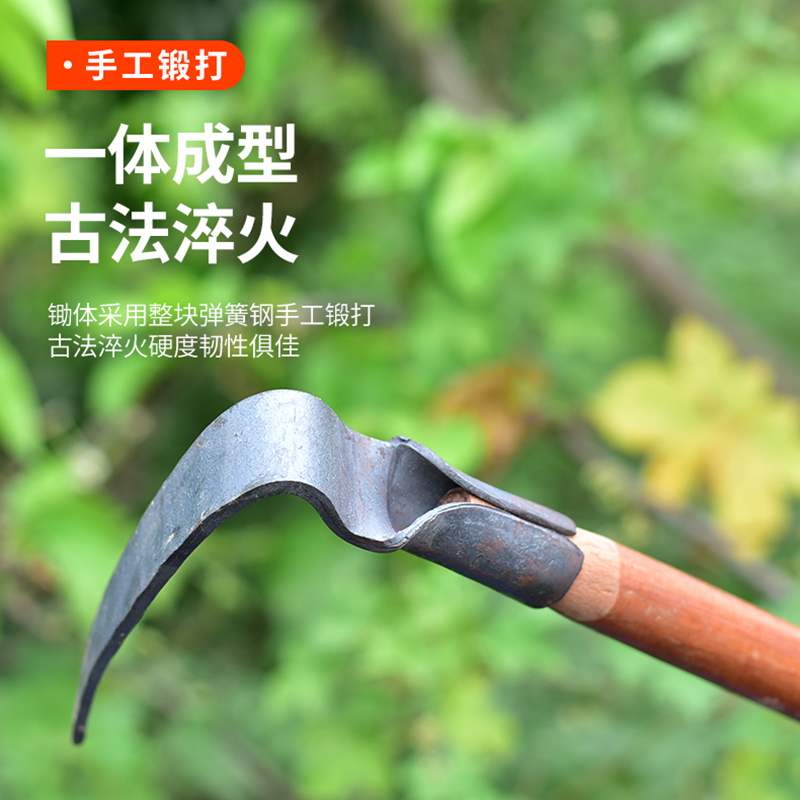 户外多功能种菜种花工具农具小锄头园艺家用除草挖土全钢迷你耙子-图0