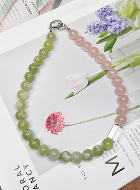 原创 天然岫玉小众高级感项链