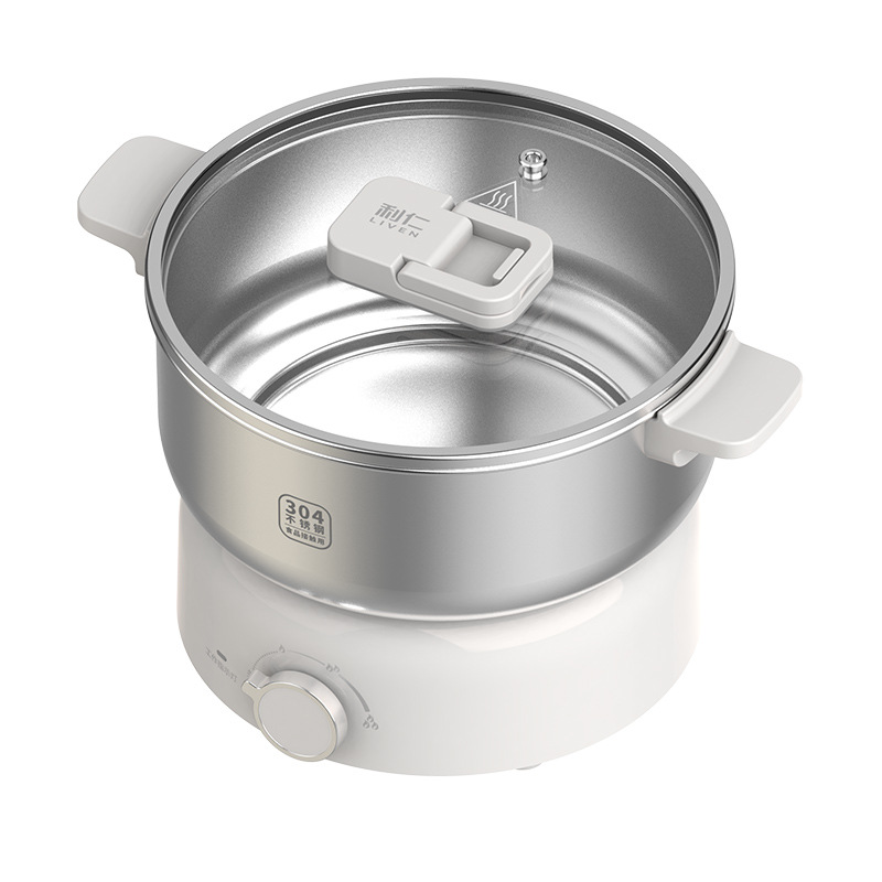 利仁电煮锅宿舍小锅304不锈钢0涂层电锅电热锅学生寝室泡面电火锅 - 图3