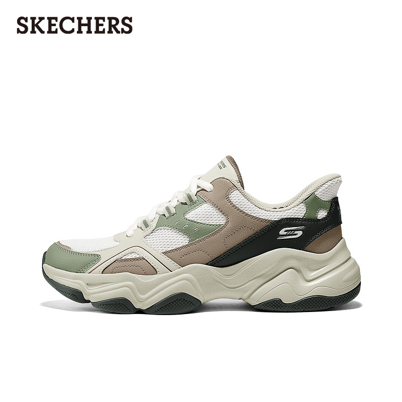 斯凯奇闪穿鞋|2025秋冬男子百搭时尚老爹鞋厚底舒适运动休闲鞋