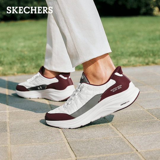Skechers Flash Through Cloud Shoes Men's Spring New Wide Last Comfortable Casual Sports Shoes