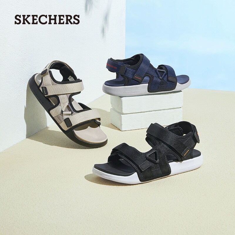skechers魔术贴沙滩鞋休闲舒适男鞋 skechers男鞋沙滩鞋