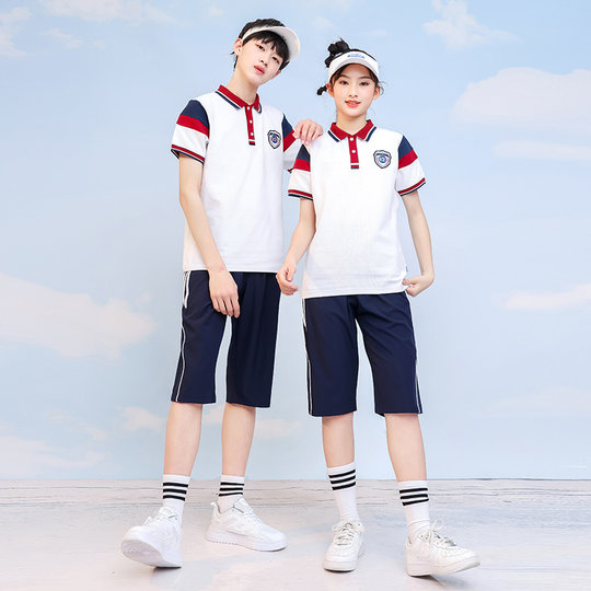 初中小学生校服夏季短袖中裤套装三四六一年级儿童运动会方队班服