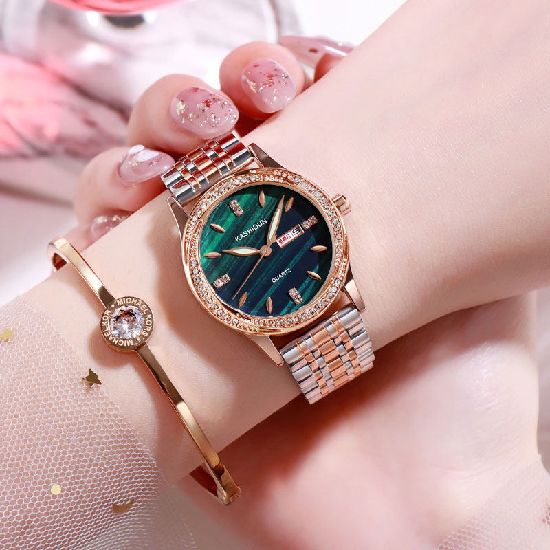 卡诗顿正品防水女士夜光轻奢款手表 卡诗顿敬恒国产腕表