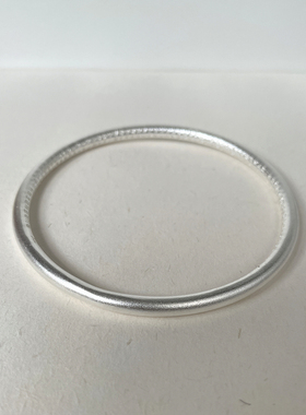 足银999闭口古法磨砂心经手镯