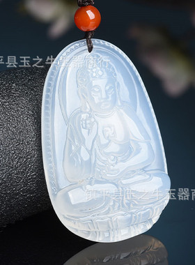 玉髓玛瑙八大守护神吊坠本命佛玉石12生肖玉挂件中式春节礼品