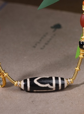 复古民族风天然玛瑙天珠锁骨链