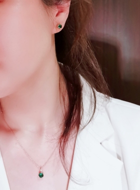 六爪绿百搭气质小众设计款项链女