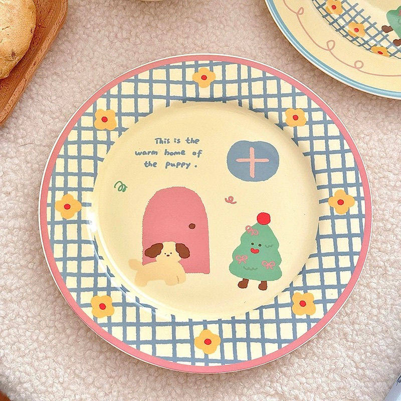 ins风家有狗狗可爱卡通陶瓷碗冰淇淋杯米饭碗餐盘,淘宝优惠券,粉丝福利购,淘宝优惠卷