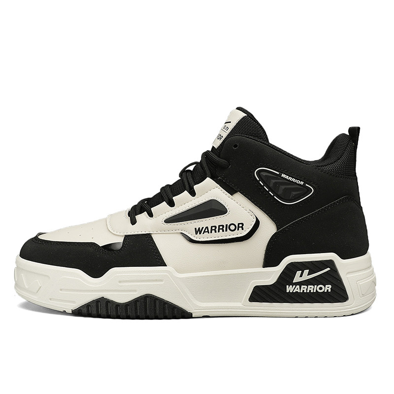 回力学生运动鞋黑白熊猫板鞋高帮春秋新款设计感小众百搭休闲男鞋