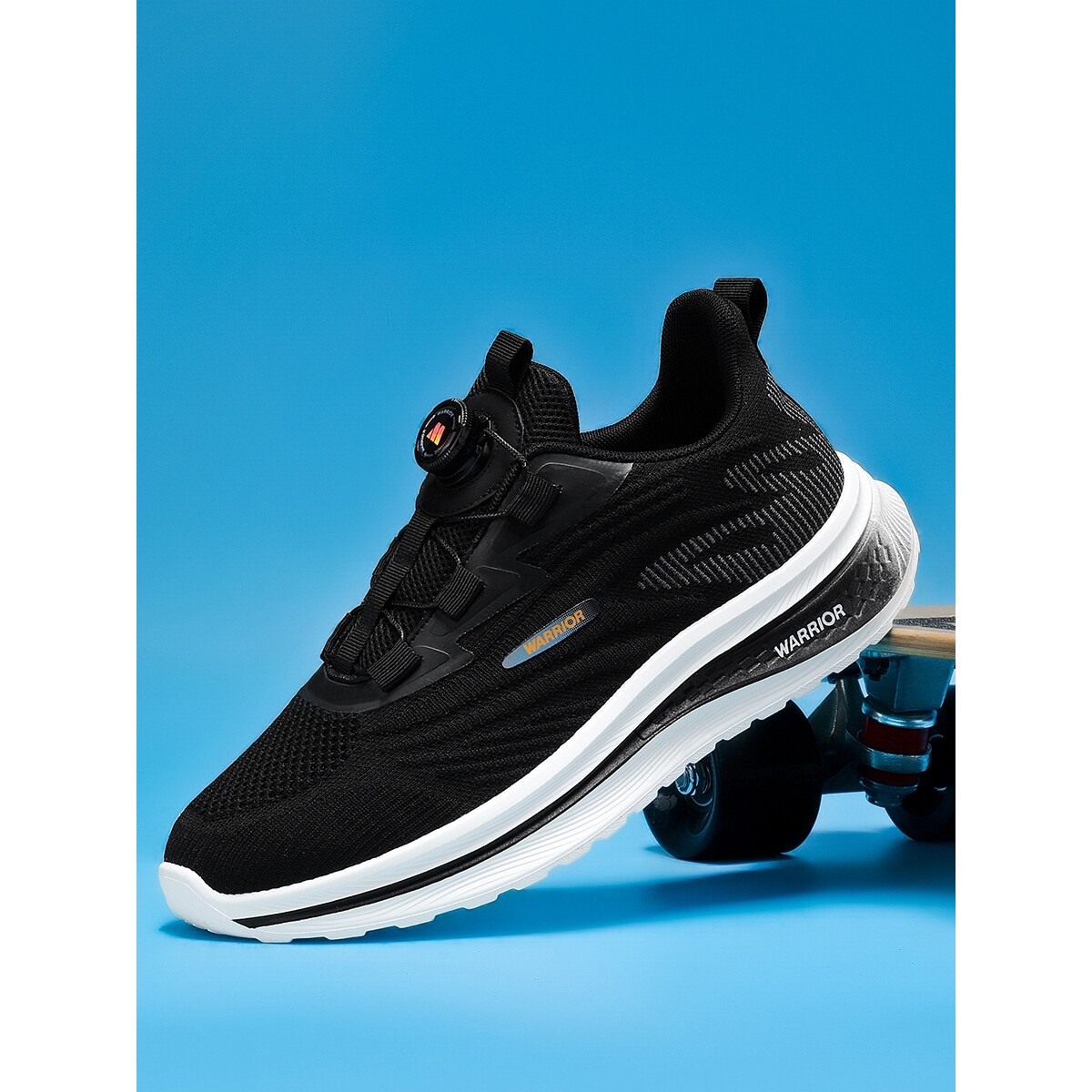 回力秋季男网面鞋免系鞋带男鞋透气轻便初三中考跑步鞋男士运动鞋