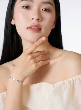 卡蒂罗KADER 四叶草情缘 轻奢小众高级感手饰百搭简约925银手链女