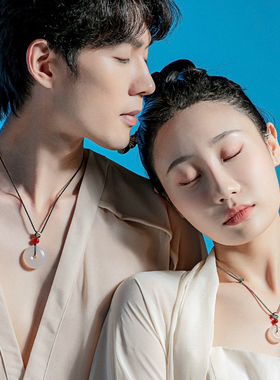 平安扣转运珠吊坠情侣玛瑙