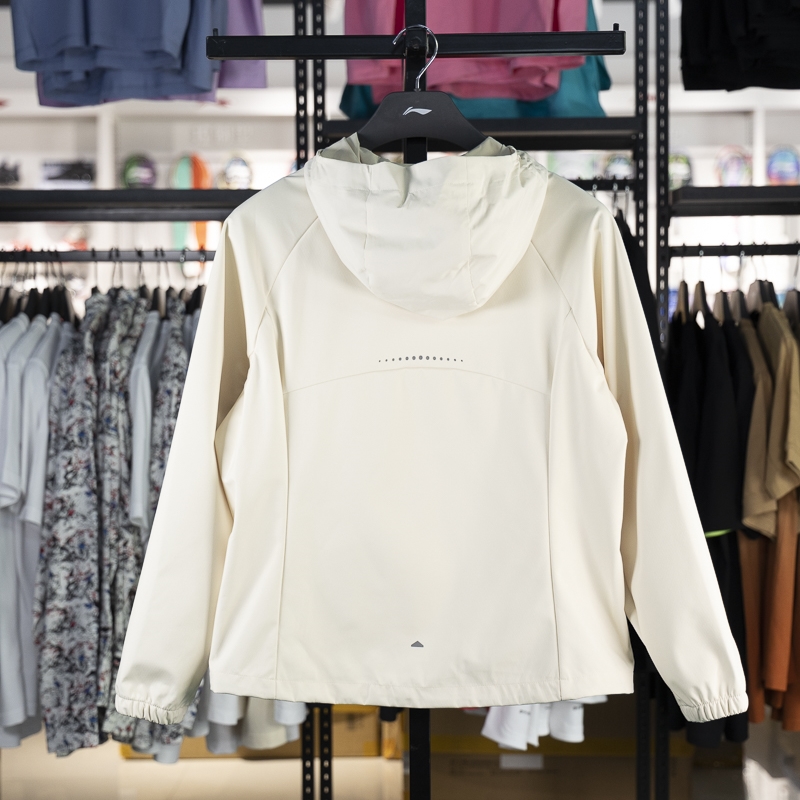 李宁运动风衣2024冬季新款跑步系列女子宽松连帽软壳外套AFDU356 - 图2