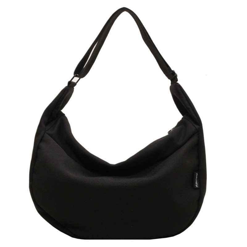 大容量帆布包女2025新款休闲宽带单肩斜挎包上课通勤包百搭饺子包,淘宝优惠券,粉丝福利购,淘宝优惠卷