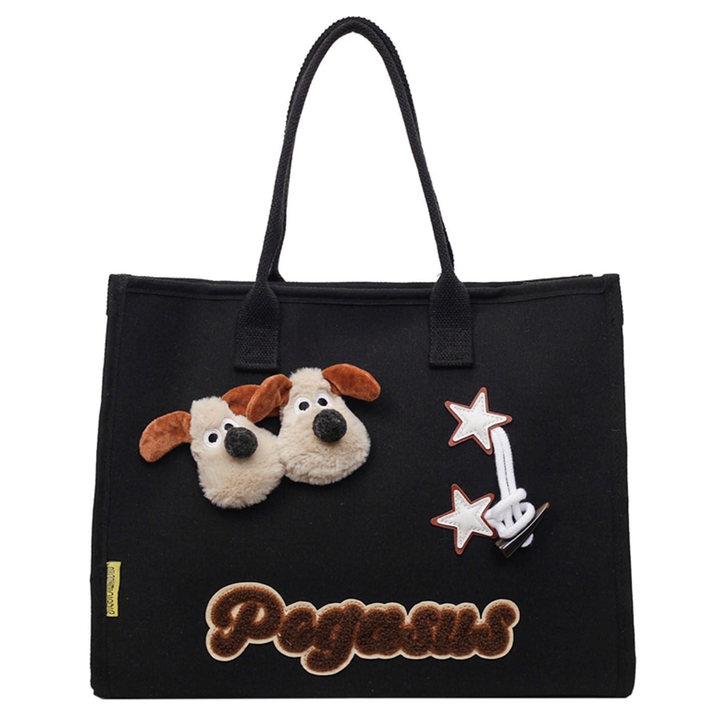 可爱卡通帆布包女2025新款大容量单肩包休闲通勤托特包旅行手提袋,淘宝优惠券,粉丝福利购,淘宝优惠卷