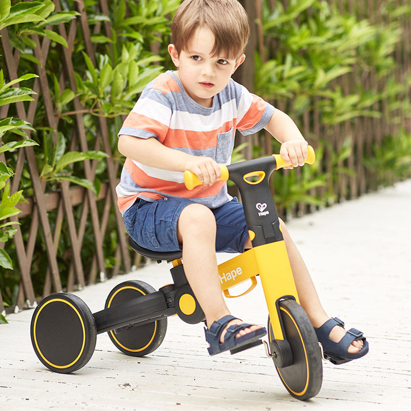 hape儿童三合一滑行脚踏婴儿平衡车 hape大番茄踏行车/滑行学步车