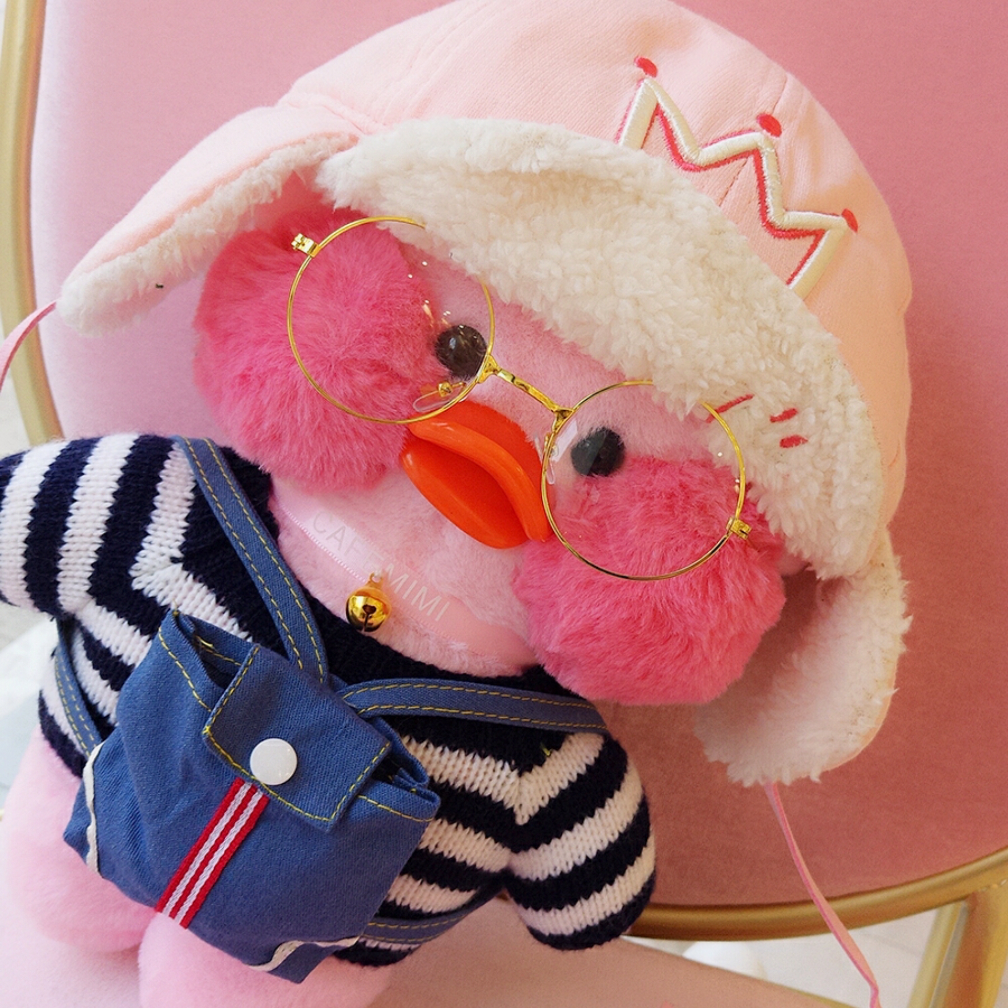 cafe mimi yellow duck plush