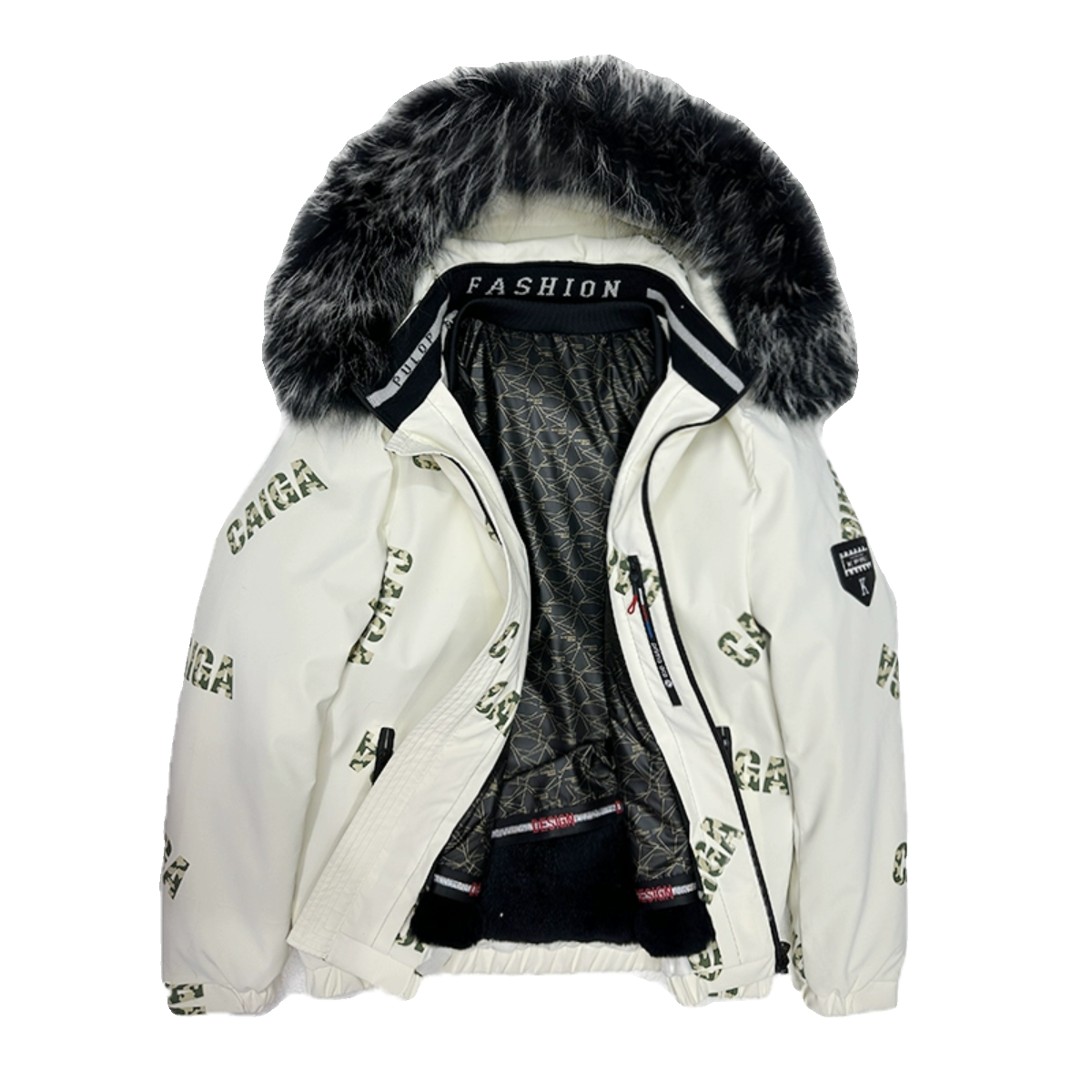 派克服男士冬季新款獭兔毛内胆可拆卸短款夹克皮毛一体皮草外套潮,淘宝优惠券,粉丝福利购,淘宝优惠卷