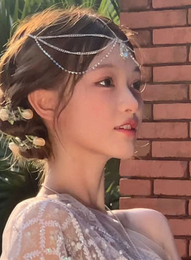 镀金喷漆女民族风额饰项链