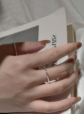 S925银韩版小众设计感复古简约指关节戒指韩式风简约复古指环