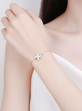 时来运转会旋转风车手链女ins925纯银小众设计简约个性抖音网红饰