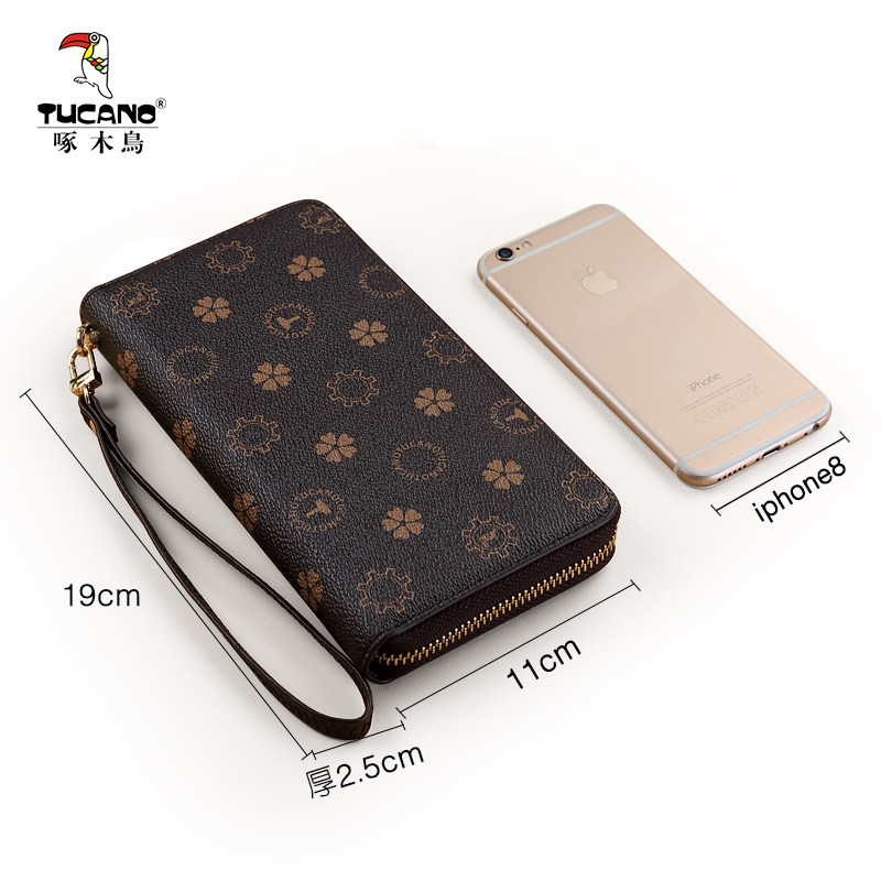 啄木鸟2020新款多功能长款零钱包 啄木鸟七好钱包