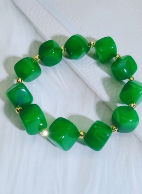 时尚之美捡漏清仓特价天然 琉璃手串18K手链女手链设计款单圈手链