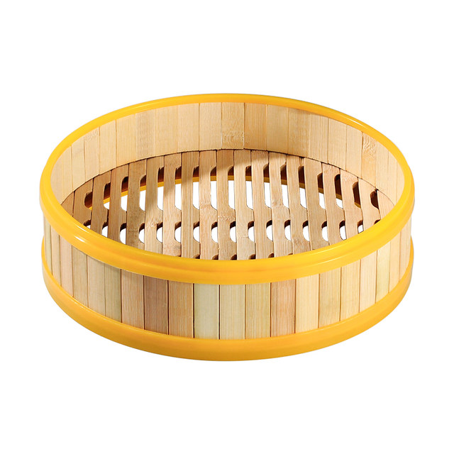 Plastic deepened bamboo steamer for commercial Cantonese tea snacks