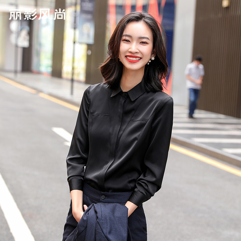 ol职业气质长袖雪纺设计感小众衬衫 丽影风尚衬衫