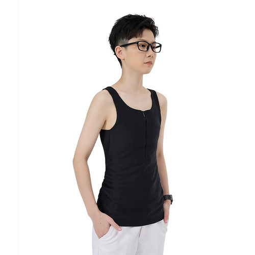 JSBOY竹炭束胸透气拉链长款大码高弹收腹显瘦塑身上衣薄款 - 图0