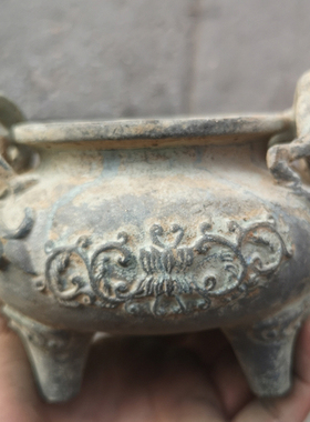 仿古风纯铜双耳供佛香炉