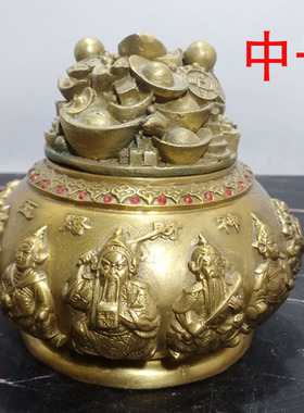 古玩铜器收藏五路shen聚宝盆