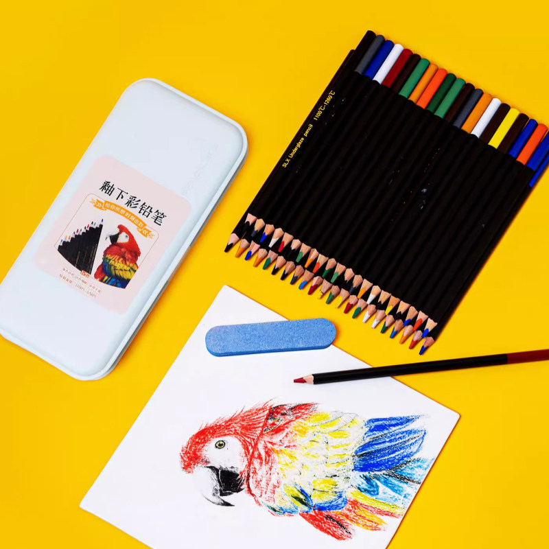 陶艺釉下彩绘油性彩铅12色彩色铅笔素坯上色烧制绘画陶吧玩泥堂,淘宝优惠券,粉丝福利购,淘宝优惠卷