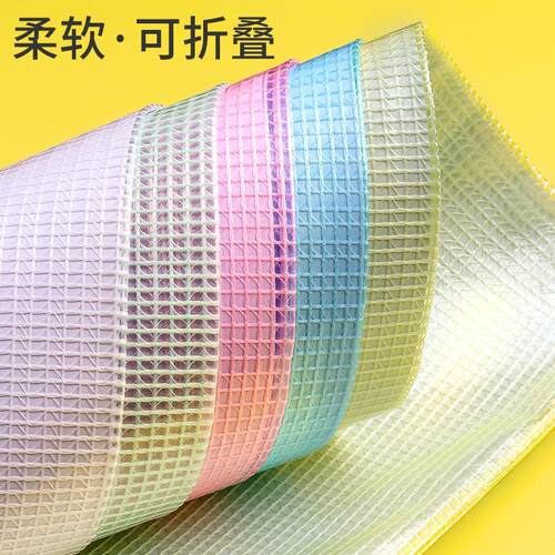 千奕A4网格拉链袋透明塑料大容量防水文件夹资料袋学生用拉边袋A3文具试卷整理公文档案8k绘画作品图纸收纳袋 - 图1